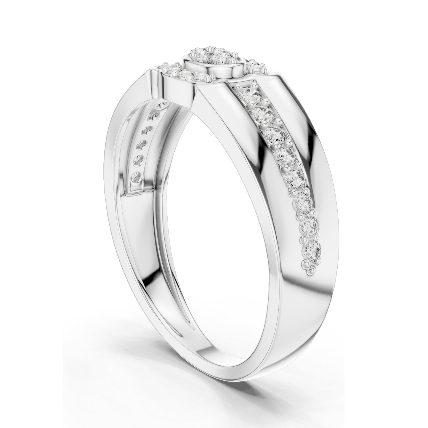 0.342 CT Lab Diamond Three-Stone Ring for Women | VVS-VS EF Clarity | 18KT, 14KT, 10KT Gold & 925 Silver | Rose, Yellow, White Gold & Moissanite Options