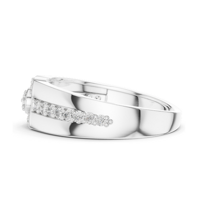 0.342 CT Lab Diamond Three-Stone Ring for Women | VVS-VS EF Clarity | 18KT, 14KT, 10KT Gold & 925 Silver | Rose, Yellow, White Gold & Moissanite Options