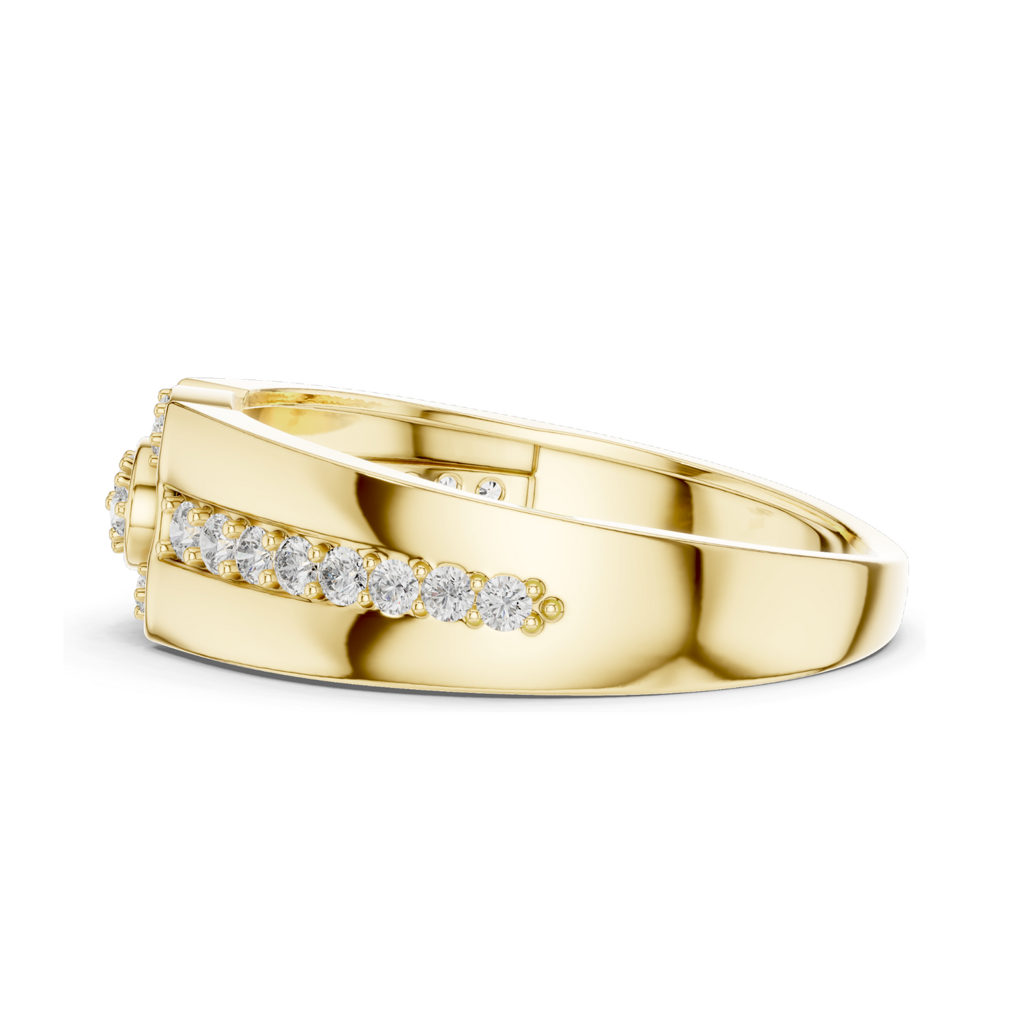 0.342 CT Lab Diamond Three-Stone Ring for Women | VVS-VS EF Clarity | 18KT, 14KT, 10KT Gold & 925 Silver | Rose, Yellow, White Gold & Moissanite Options