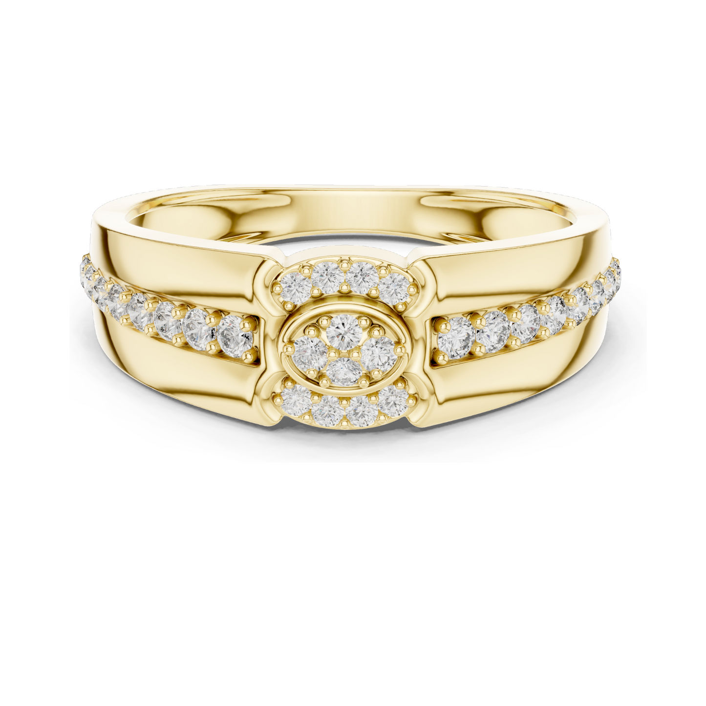 0.342 CT Lab Diamond Three-Stone Ring for Women | VVS-VS EF Clarity | 18KT, 14KT, 10KT Gold & 925 Silver | Rose, Yellow, White Gold & Moissanite Options