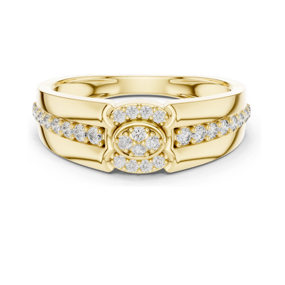 0.342 CT Lab Diamond Three-Stone Ring for Women | VVS-VS EF Clarity | 18KT, 14KT, 10KT Gold & 925 Silver | Rose, Yellow, White Gold & Moissanite Options