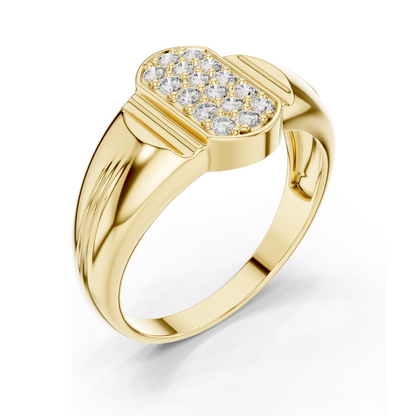 0.3 CT Lab Diamond Ladies Ring | 18KT, 14KT, 10KT Gold & 925 Silver | Rose, Yellow, White Gold | VVS-VS Clarity & Moissanite Options