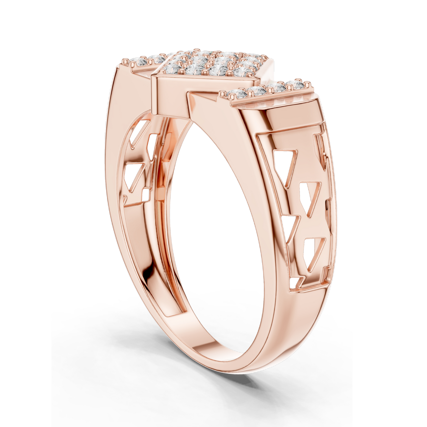 0.348 CT Lab Diamond Ladies Ring | 18KT, 14KT, 10KT Gold & 925 Silver | Rose, Yellow, White Gold | VVS-VS EF Clarity | Moissanite Option Available