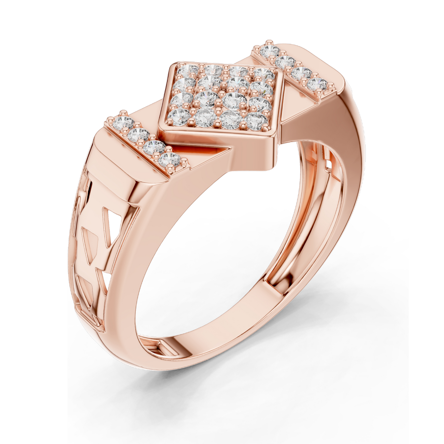 0.348 CT Lab Diamond Ladies Ring | 18KT, 14KT, 10KT Gold & 925 Silver | Rose, Yellow, White Gold | VVS-VS EF Clarity | Moissanite Option Available