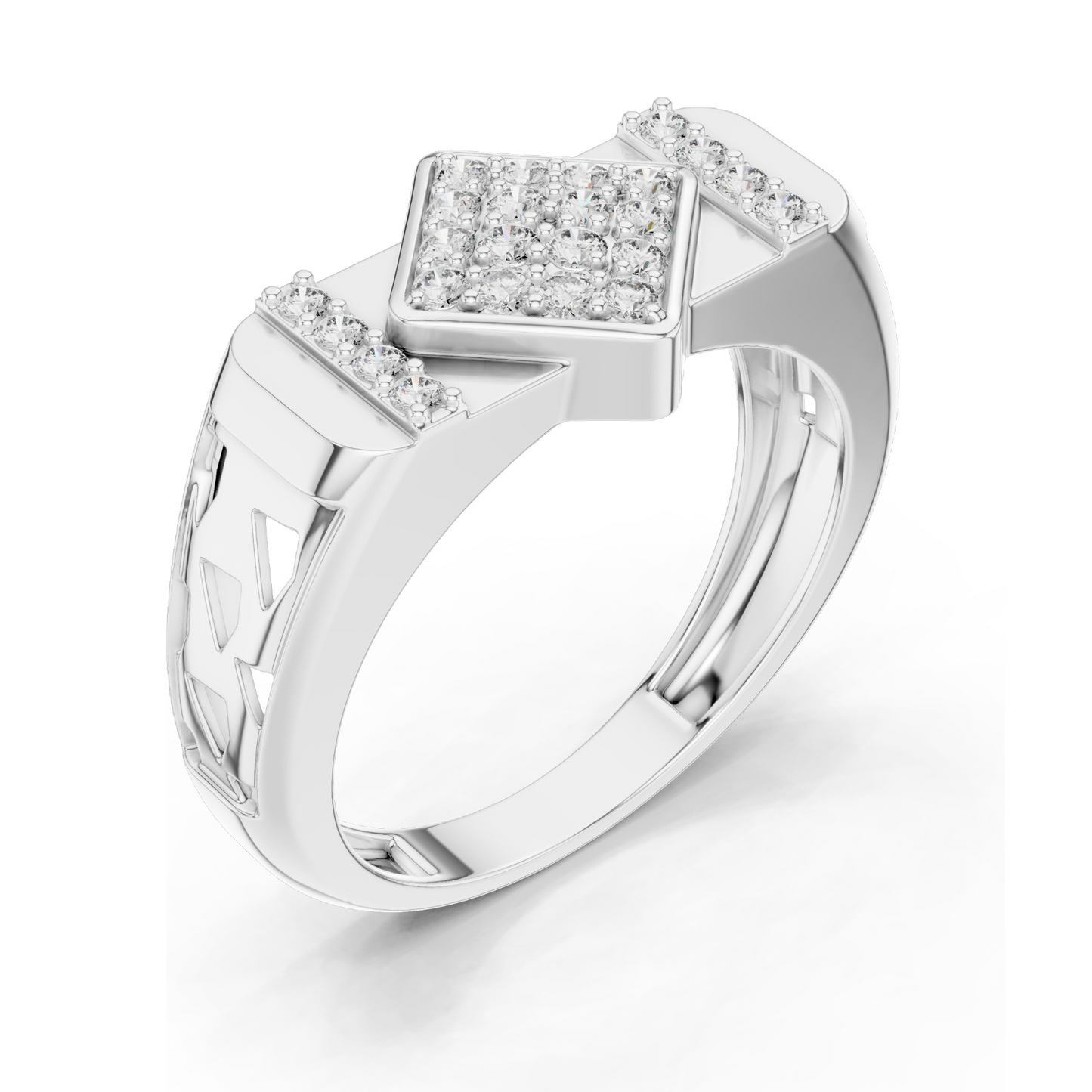 0.348 CT Lab Diamond Ladies Ring | 18KT, 14KT, 10KT Gold & 925 Silver | Rose, Yellow, White Gold | VVS-VS EF Clarity | Moissanite Option Available