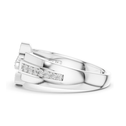 Lab Grown Diamond Three-Stone Ladies Ring | VVS-VS Clarity, 0.322 CT | Available in 18kt, 14kt, 10kt Gold & 925 Silver | Rose, Yellow, White Gold & Moissanite Options