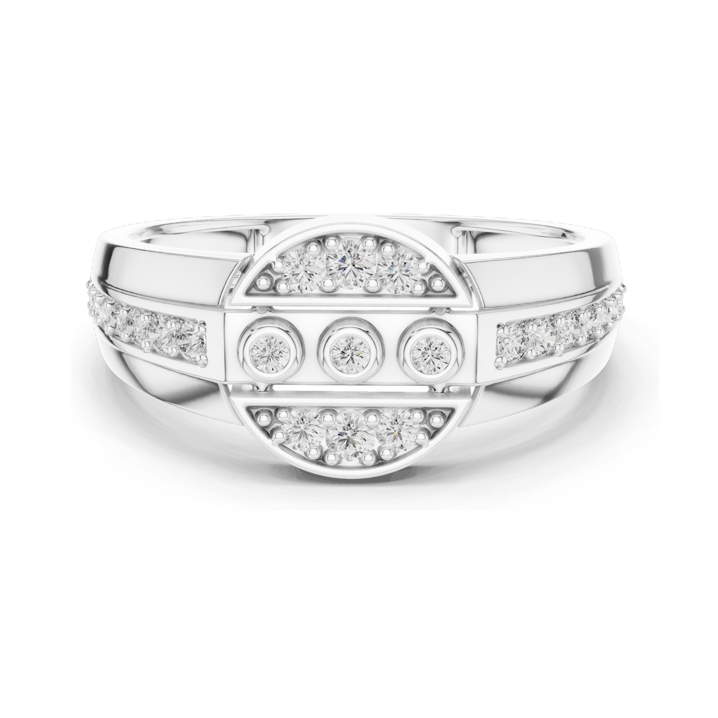 Lab Grown Diamond Three-Stone Ladies Ring | VVS-VS Clarity, 0.322 CT | Available in 18kt, 14kt, 10kt Gold & 925 Silver | Rose, Yellow, White Gold & Moissanite Options