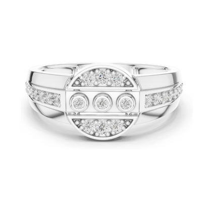 Lab Grown Diamond Three-Stone Ladies Ring | VVS-VS Clarity, 0.322 CT | Available in 18kt, 14kt, 10kt Gold & 925 Silver | Rose, Yellow, White Gold & Moissanite Options