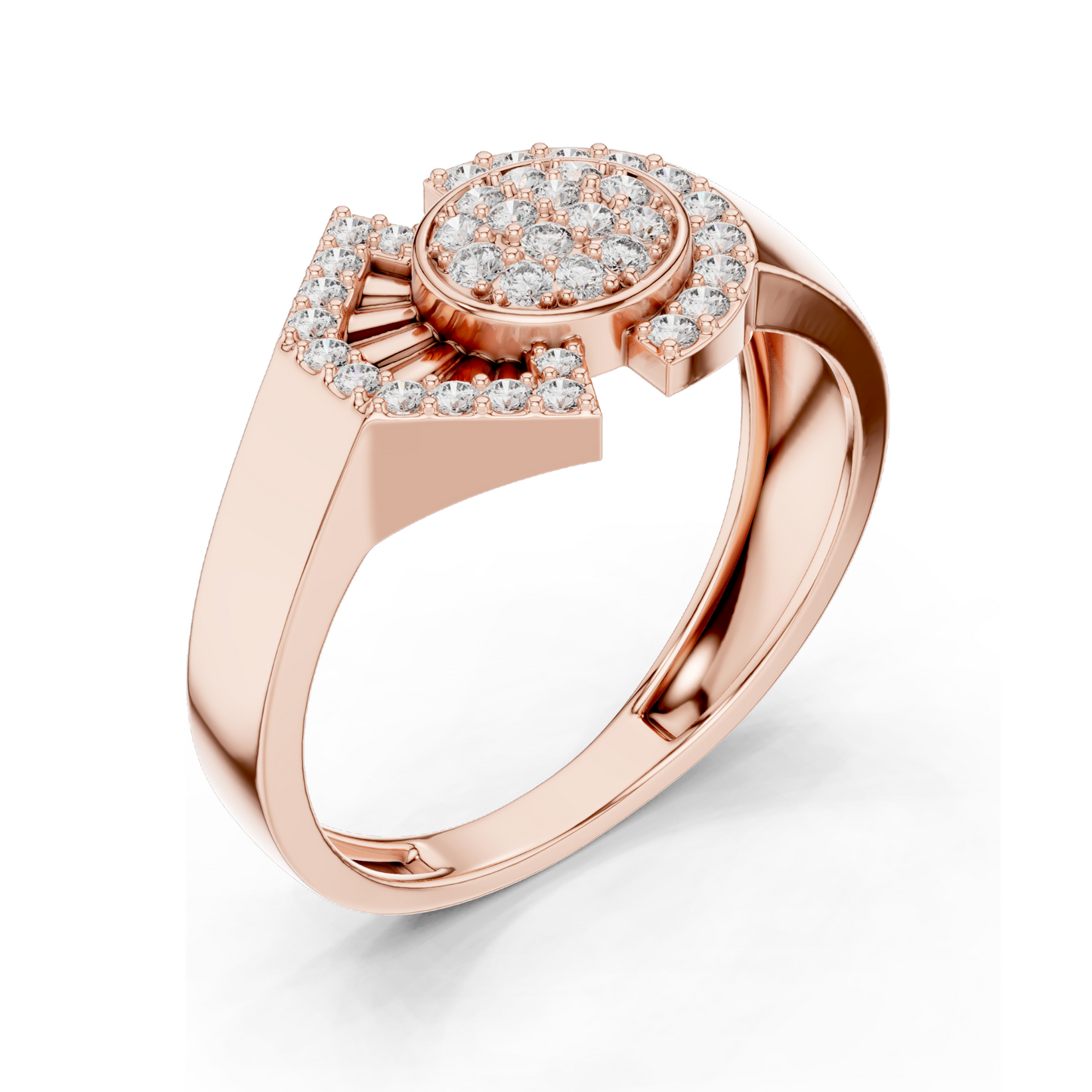 0.336 CT Lab-Grown Diamond Ladies Ring | VVS-VS EF Clarity | 18KT, 14KT, 10KT Gold & 925 Silver | Rose, Yellow, White Gold & Moissanite Options