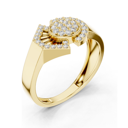 0.336 CT Lab-Grown Diamond Ladies Ring | VVS-VS EF Clarity | 18KT, 14KT, 10KT Gold & 925 Silver | Rose, Yellow, White Gold & Moissanite Options
