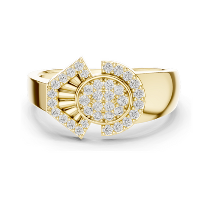 0.336 CT Lab-Grown Diamond Ladies Ring | VVS-VS EF Clarity | 18KT, 14KT, 10KT Gold & 925 Silver | Rose, Yellow, White Gold & Moissanite Options