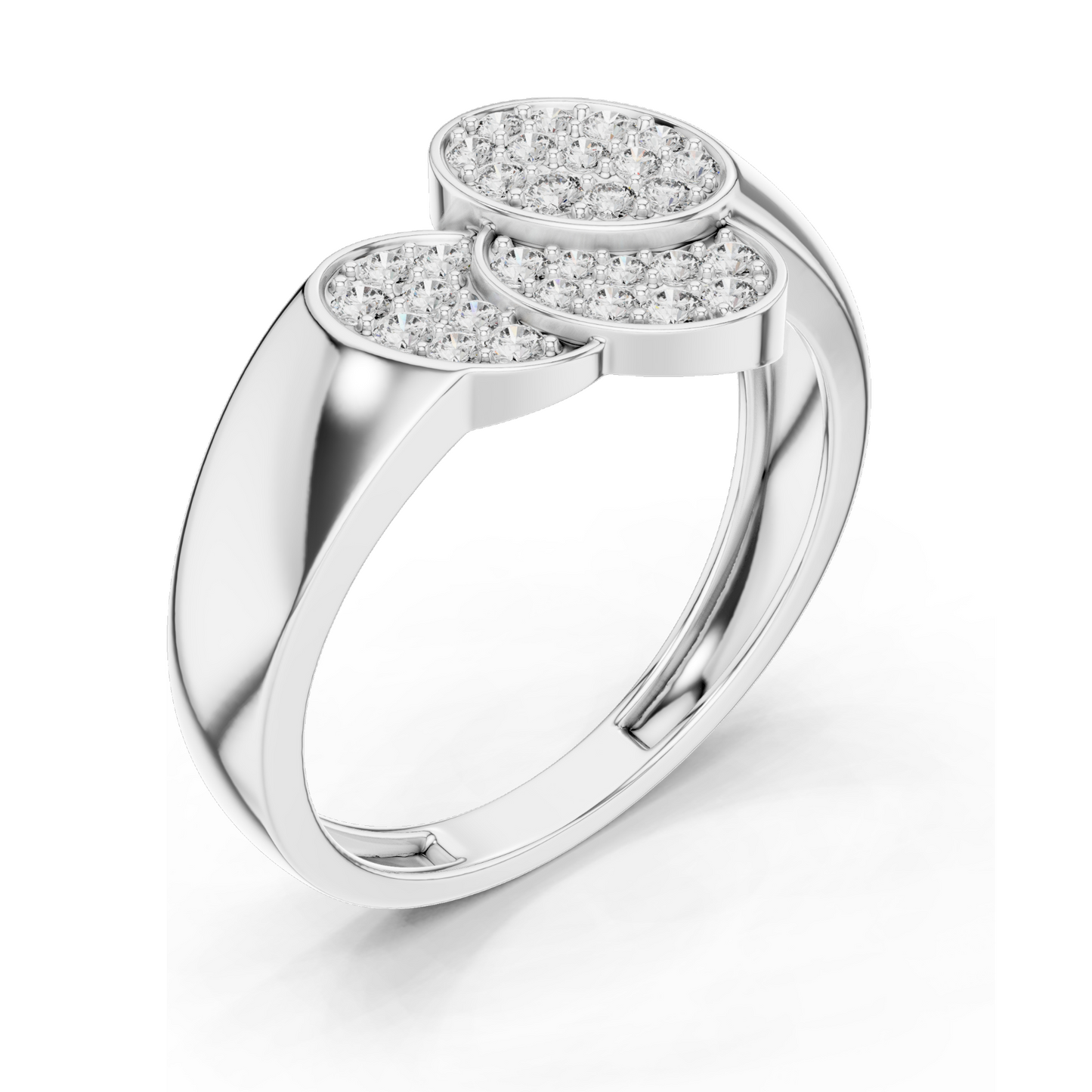 Elegant Lab Diamond Three-Stone Ring for Women | 0.341 CT VVS-VS EF Lab Diamonds | 18KT, 14KT, 10KT Gold & 925 Silver | Available in Rose, Yellow, White Gold & Moissanite