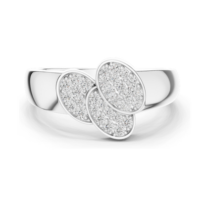 Elegant Lab Diamond Three-Stone Ring for Women | 0.341 CT VVS-VS EF Lab Diamonds | 18KT, 14KT, 10KT Gold & 925 Silver | Available in Rose, Yellow, White Gold & Moissanite