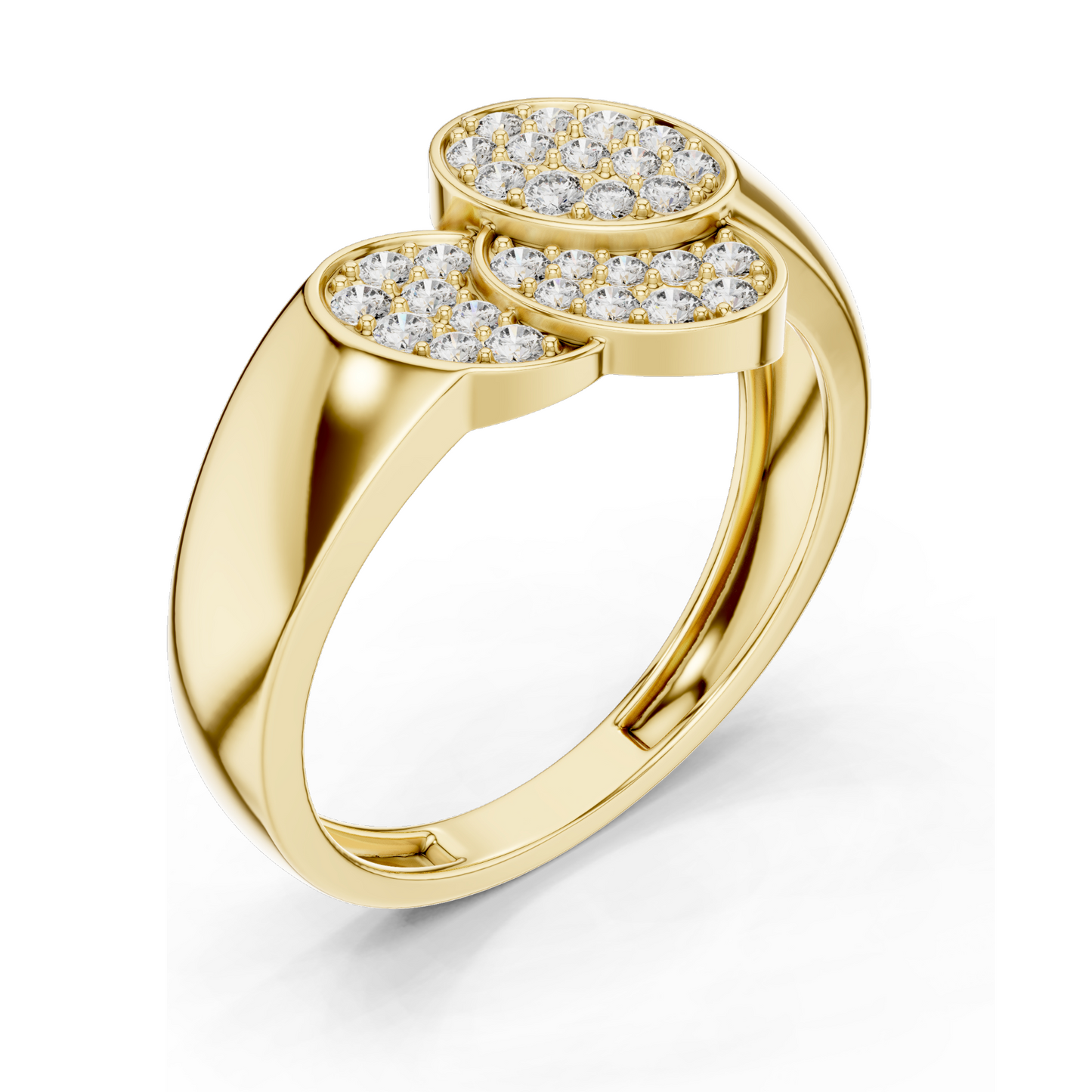 Elegant Lab Diamond Three-Stone Ring for Women | 0.341 CT VVS-VS EF Lab Diamonds | 18KT, 14KT, 10KT Gold & 925 Silver | Available in Rose, Yellow, White Gold & Moissanite