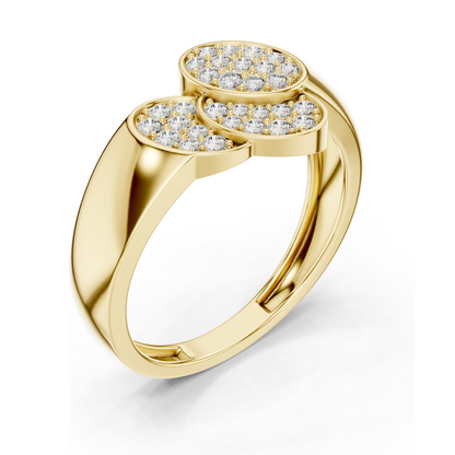 Elegant Lab Diamond Three-Stone Ring for Women | 0.341 CT VVS-VS EF Lab Diamonds | 18KT, 14KT, 10KT Gold & 925 Silver | Available in Rose, Yellow, White Gold & Moissanite