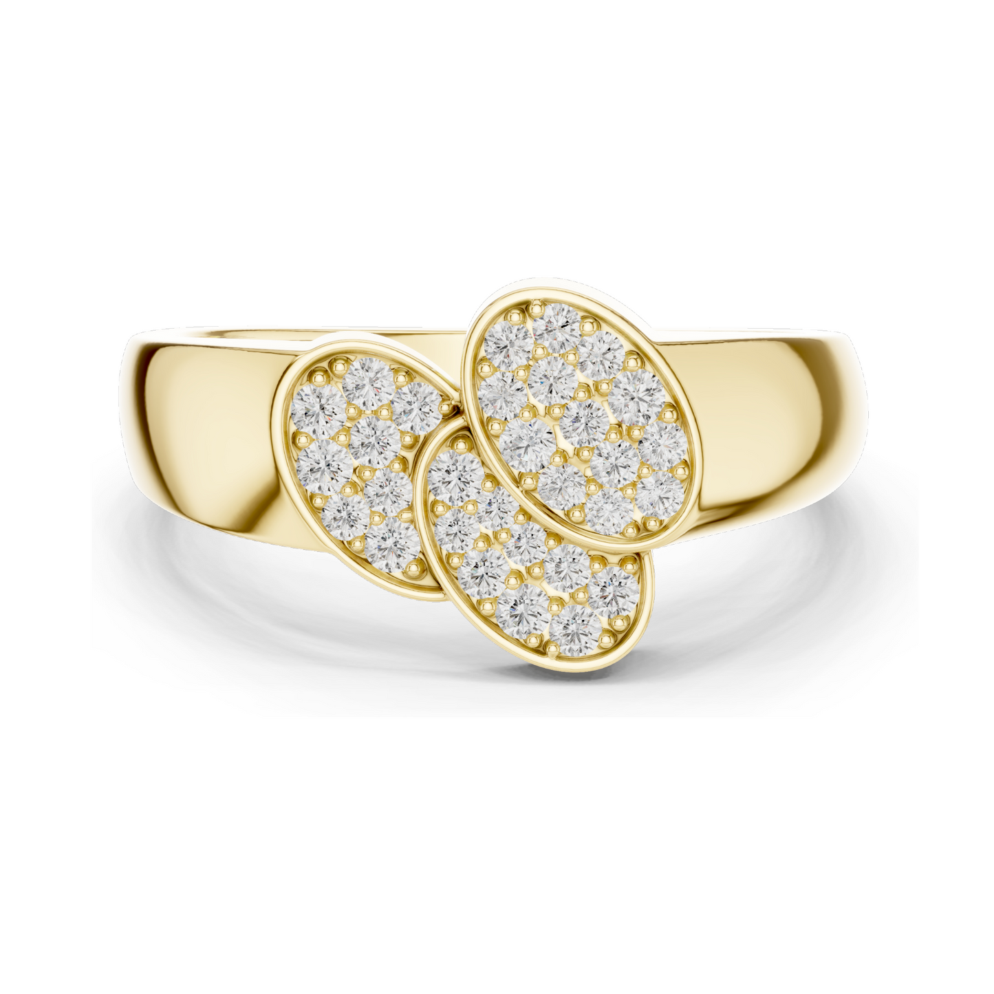 Elegant Lab Diamond Three-Stone Ring for Women | 0.341 CT VVS-VS EF Lab Diamonds | 18KT, 14KT, 10KT Gold & 925 Silver | Available in Rose, Yellow, White Gold & Moissanite