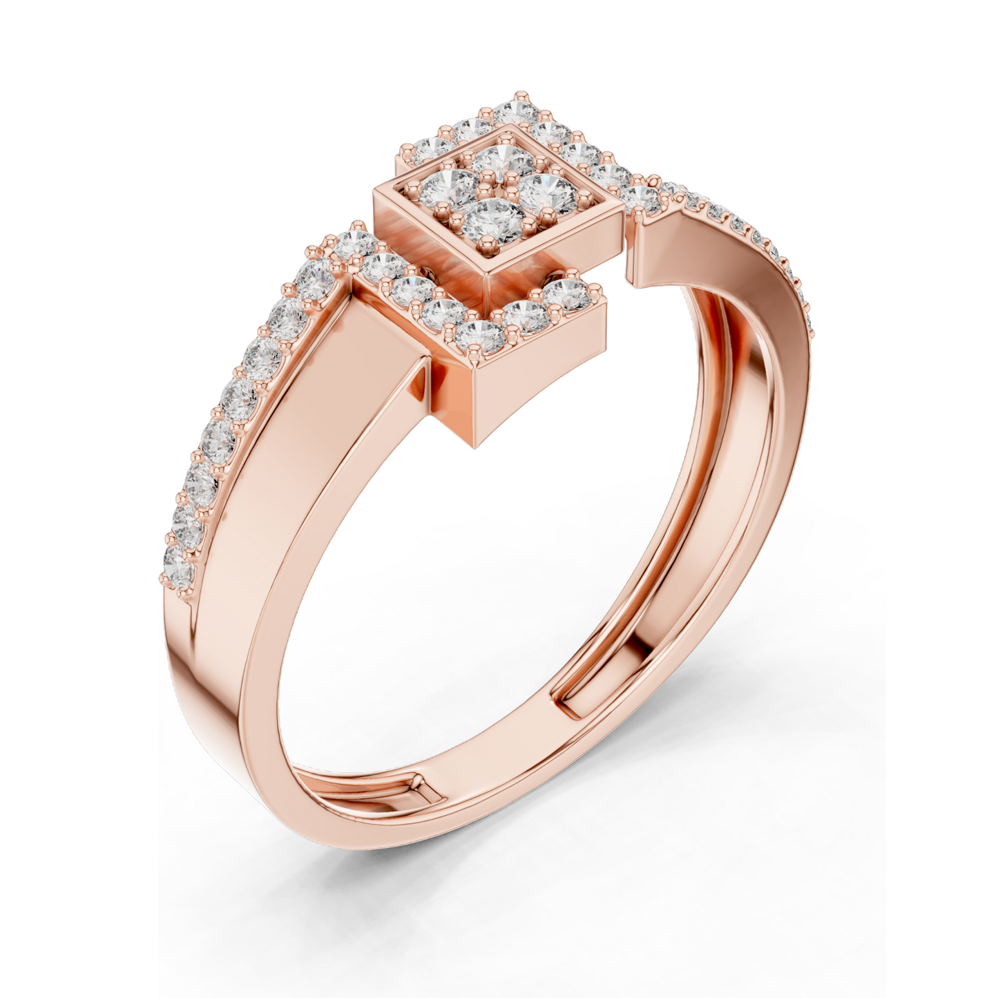 Lab Diamond Ladies Ring | VVS-VS Clarity, 0.33 CT | 18KT, 14KT, 10KT Gold & 925 Silver | Rose, Yellow, White Gold & Moissanite Options