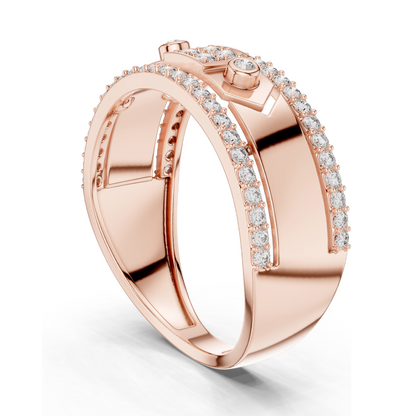 Stunning 0.48 CT Lab-Grown Diamond Ladies Ring – VVS-VS EF Clarity | 18KT, 14KT, 10KT Gold & 925 Silver | Rose, Yellow, White Gold & Moissanite Options