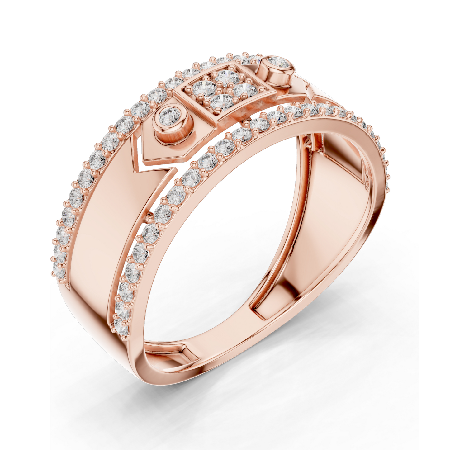 Stunning 0.48 CT Lab-Grown Diamond Ladies Ring – VVS-VS EF Clarity | 18KT, 14KT, 10KT Gold & 925 Silver | Rose, Yellow, White Gold & Moissanite Options