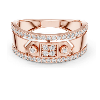 Stunning 0.48 CT Lab-Grown Diamond Ladies Ring – VVS-VS EF Clarity | 18KT, 14KT, 10KT Gold & 925 Silver | Rose, Yellow, White Gold & Moissanite Options