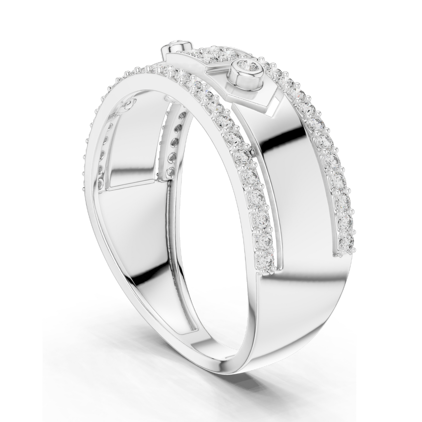 Stunning 0.48 CT Lab-Grown Diamond Ladies Ring – VVS-VS EF Clarity | 18KT, 14KT, 10KT Gold & 925 Silver | Rose, Yellow, White Gold & Moissanite Options