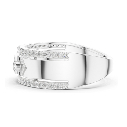 Stunning 0.48 CT Lab-Grown Diamond Ladies Ring – VVS-VS EF Clarity | 18KT, 14KT, 10KT Gold & 925 Silver | Rose, Yellow, White Gold & Moissanite Options