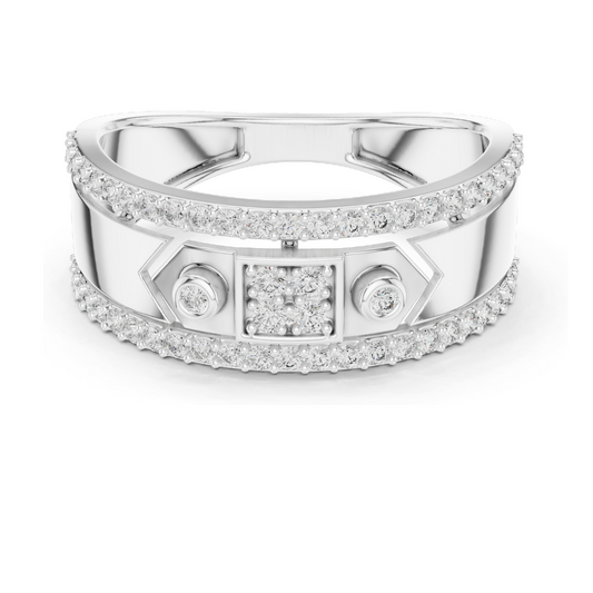 Stunning 0.48 CT Lab-Grown Diamond Ladies Ring – VVS-VS EF Clarity | 18KT, 14KT, 10KT Gold & 925 Silver | Rose, Yellow, White Gold & Moissanite Options