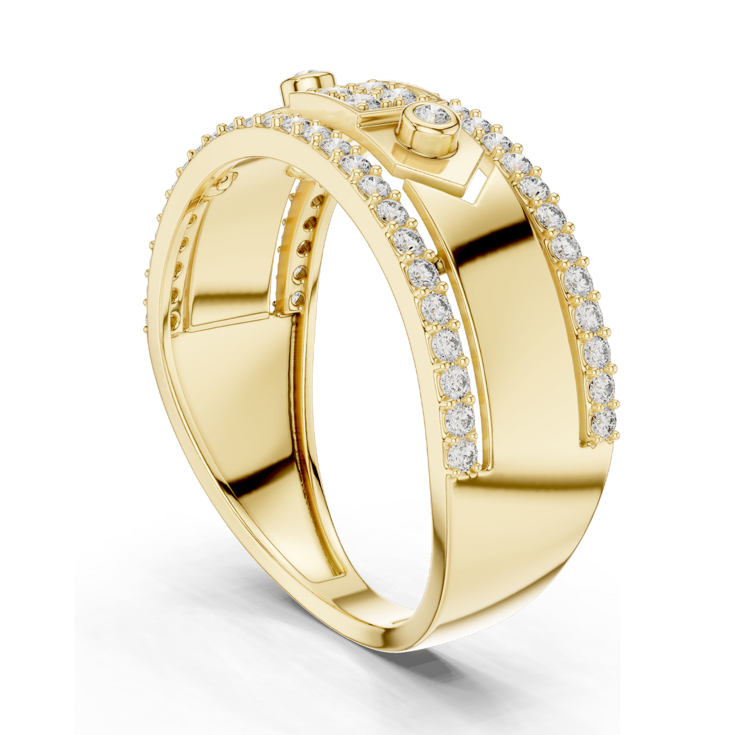 Stunning 0.48 CT Lab-Grown Diamond Ladies Ring – VVS-VS EF Clarity | 18KT, 14KT, 10KT Gold & 925 Silver | Rose, Yellow, White Gold & Moissanite Options