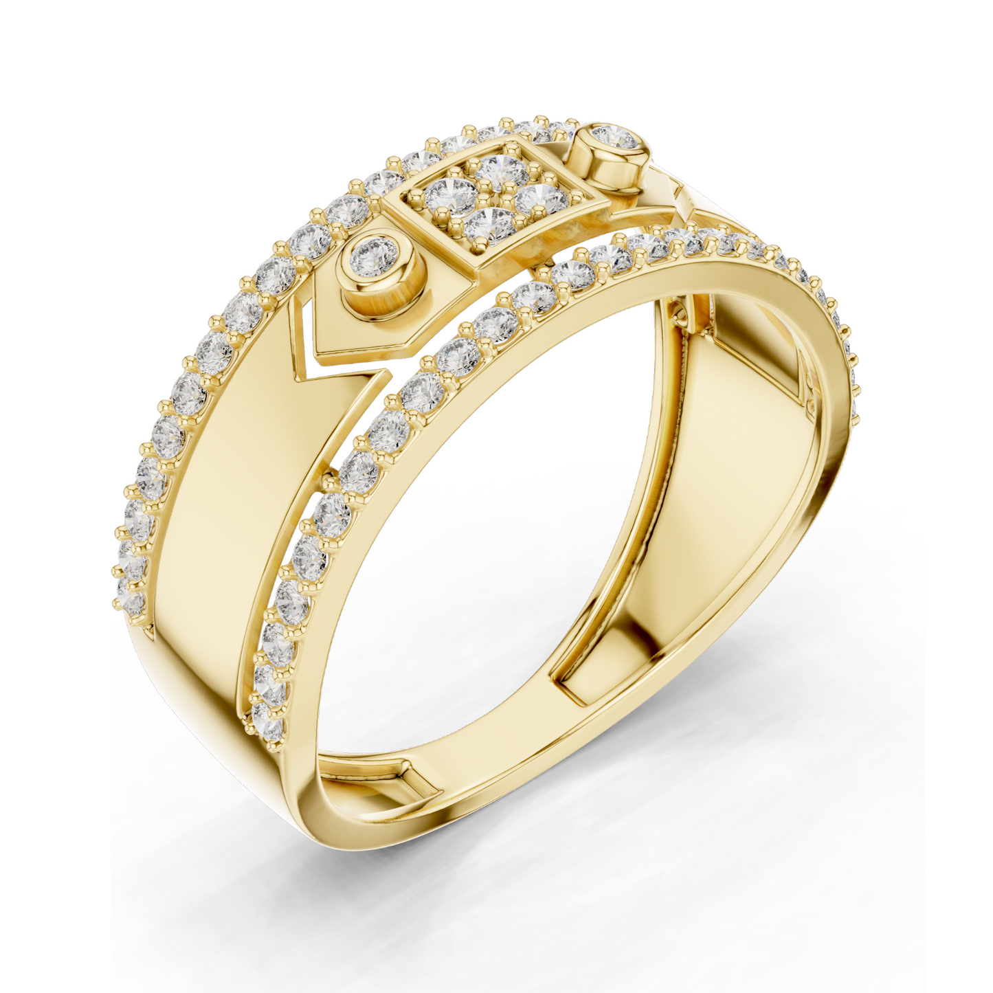 Stunning 0.48 CT Lab-Grown Diamond Ladies Ring – VVS-VS EF Clarity | 18KT, 14KT, 10KT Gold & 925 Silver | Rose, Yellow, White Gold & Moissanite Options