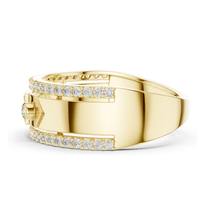 Stunning 0.48 CT Lab-Grown Diamond Ladies Ring – VVS-VS EF Clarity | 18KT, 14KT, 10KT Gold & 925 Silver | Rose, Yellow, White Gold & Moissanite Options