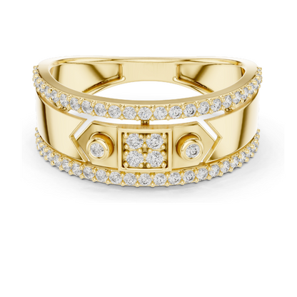 Stunning 0.48 CT Lab-Grown Diamond Ladies Ring – VVS-VS EF Clarity | 18KT, 14KT, 10KT Gold & 925 Silver | Rose, Yellow, White Gold & Moissanite Options