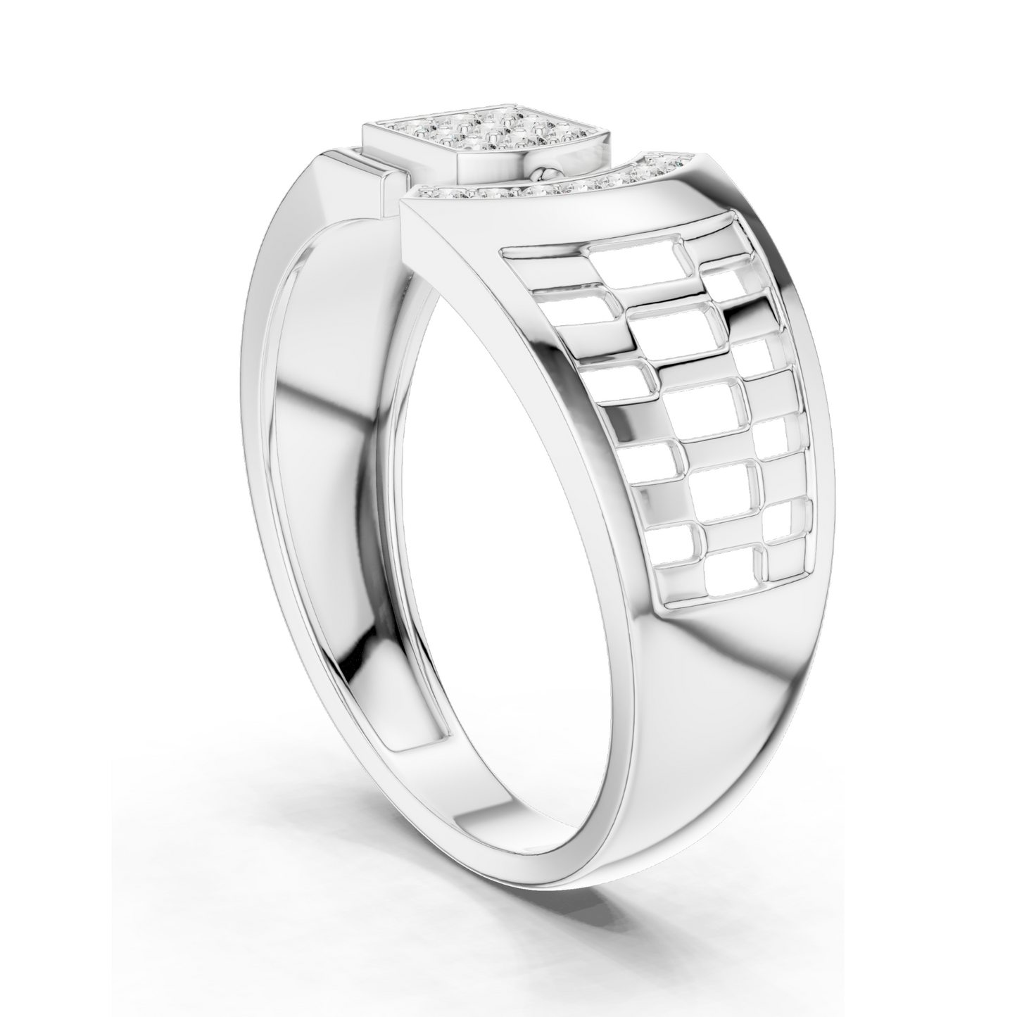 0.167 CT Lab Diamond Designer Ladies Ring | VVS-VS EF Clarity | Available in 18KT, 14KT, 10KT Gold & 925 Silver | Moissanite Option