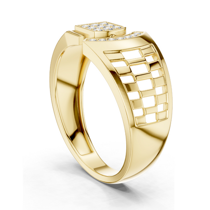 0.167 CT Lab Diamond Designer Ladies Ring | VVS-VS EF Clarity | Available in 18KT, 14KT, 10KT Gold & 925 Silver | Moissanite Option