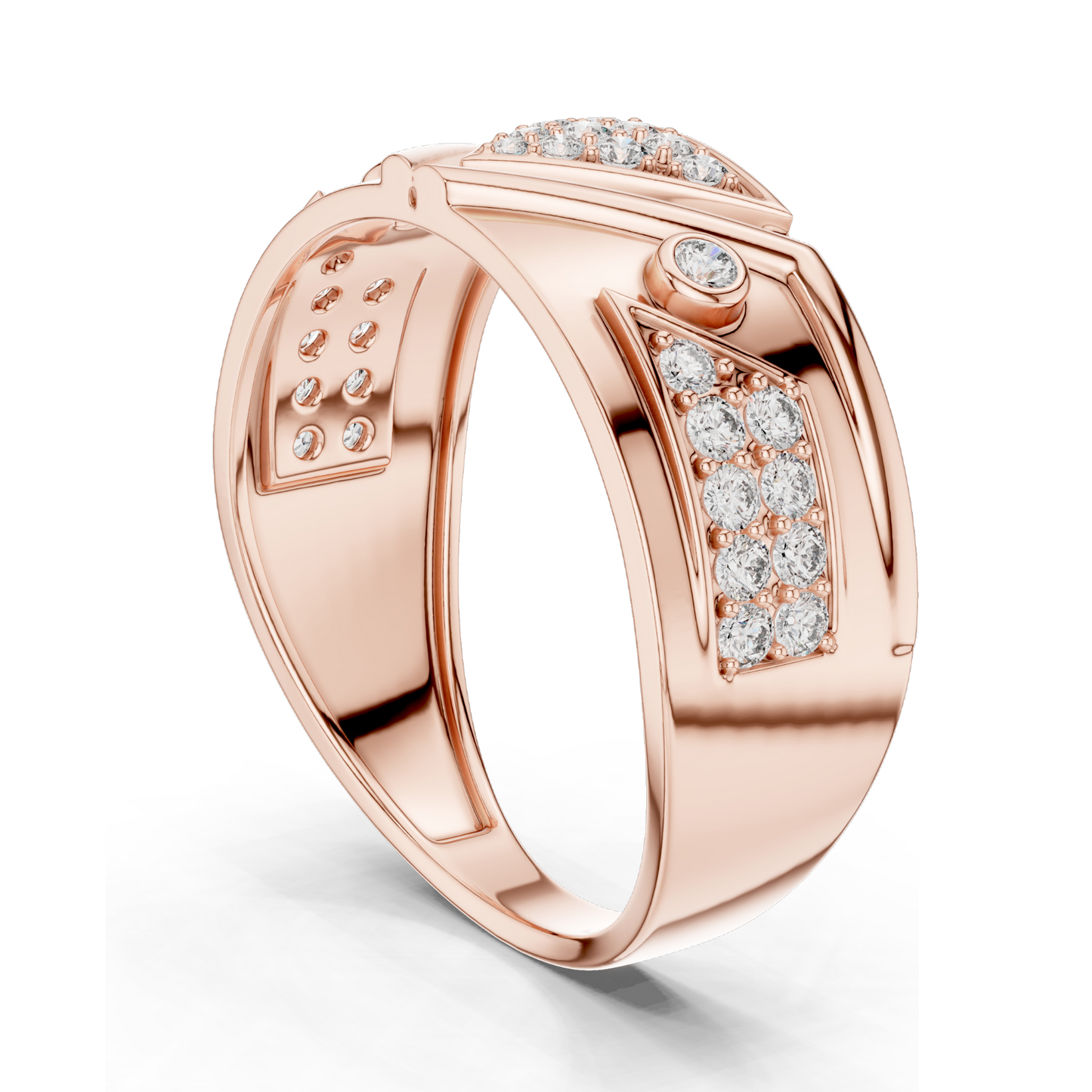 Diamond Ring for Women | VVS-VS EF Clarity | 18KT, 14KT, 10KT Gold & 925 Silver | Rose, Yellow, White Gold & Moissanite Options | 0.401 CT Lab Diamond