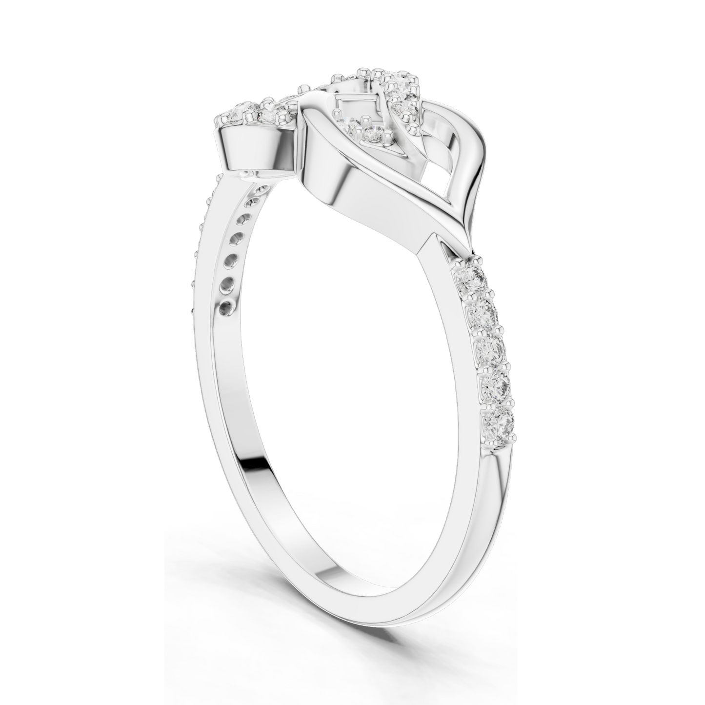 Elegant Infinity Lab Diamond Ladies Ring | 0.251 CT, VVS-VS EF Clarity, 18KT, 14KT, 10KT Gold & 925 Silver | Rose, Yellow, White Gold & Moissanite Options