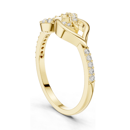 Elegant Infinity Lab Diamond Ladies Ring | 0.251 CT, VVS-VS EF Clarity, 18KT, 14KT, 10KT Gold & 925 Silver | Rose, Yellow, White Gold & Moissanite Options