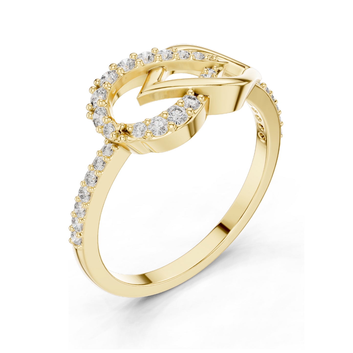 Elegant Infinity Lab Diamond Ladies Ring | 0.251 CT, VVS-VS EF Clarity, 18KT, 14KT, 10KT Gold & 925 Silver | Rose, Yellow, White Gold & Moissanite Options