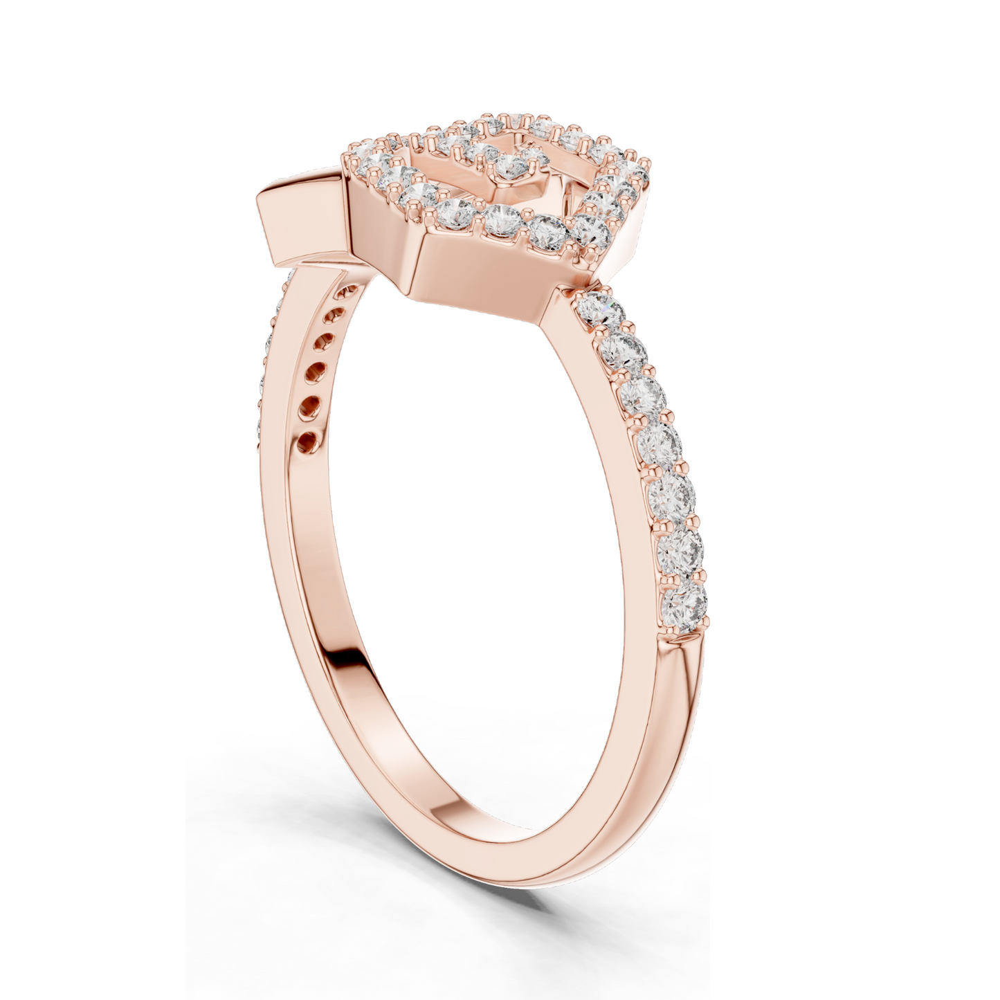 Lab-Grown Diamond Spiral Ring for Women | 0.26 CT VVS-VS EF Diamonds | 18KT, 14KT, 10KT Gold & 925 Silver | Rose, Yellow, White Gold & Moissanite Options