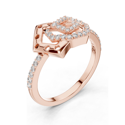 Lab-Grown Diamond Spiral Ring for Women | 0.26 CT VVS-VS EF Diamonds | 18KT, 14KT, 10KT Gold & 925 Silver | Rose, Yellow, White Gold & Moissanite Options