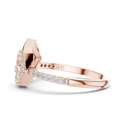 Lab-Grown Diamond Spiral Ring for Women | 0.26 CT VVS-VS EF Diamonds | 18KT, 14KT, 10KT Gold & 925 Silver | Rose, Yellow, White Gold & Moissanite Options