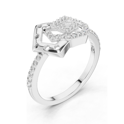 Lab-Grown Diamond Spiral Ring for Women | 0.26 CT VVS-VS EF Diamonds | 18KT, 14KT, 10KT Gold & 925 Silver | Rose, Yellow, White Gold & Moissanite Options