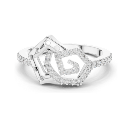 Lab-Grown Diamond Spiral Ring for Women | 0.26 CT VVS-VS EF Diamonds | 18KT, 14KT, 10KT Gold & 925 Silver | Rose, Yellow, White Gold & Moissanite Options