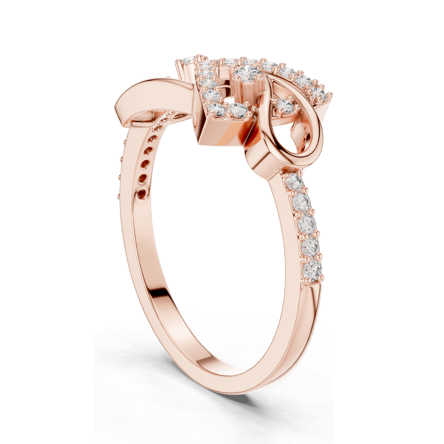 Elegant Lab-Grown Diamond Ladies Ring | 0.26 CT Total Weight | 18KT, 14KT, 10KT Gold & 925 Silver | Yellow, Rose, White Gold | Moissanite & Diamond Options