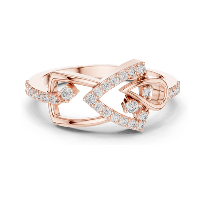 Elegant Lab-Grown Diamond Ladies Ring | 0.26 CT Total Weight | 18KT, 14KT, 10KT Gold & 925 Silver | Yellow, Rose, White Gold | Moissanite & Diamond Options