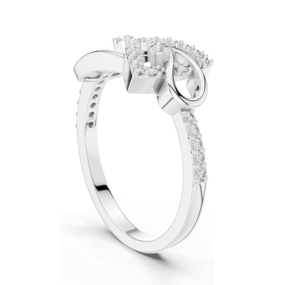 0.236 CT Lab-Grown Diamond Ladies Ring | VVS-VS EF Clarity | 18KT, 14KT, 10KT Gold & 925 Silver | Rose, Yellow, White Gold & Moissanite Options