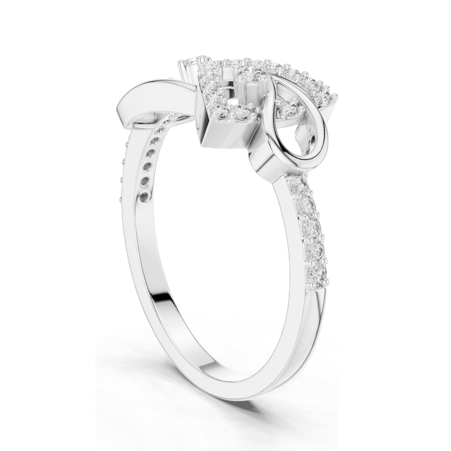 Elegant Lab-Grown Diamond Ladies Ring | 0.26 CT Total Weight | 18KT, 14KT, 10KT Gold & 925 Silver | Yellow, Rose, White Gold | Moissanite & Diamond Options
