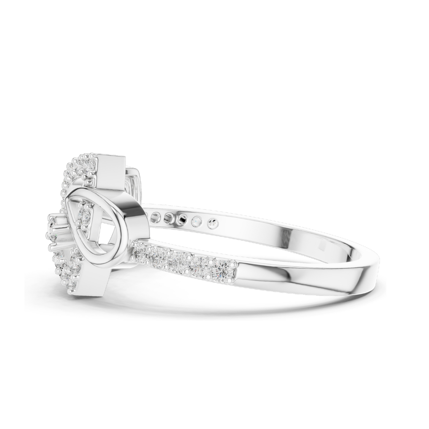 0.236 CT Lab-Grown Diamond Ladies Ring | VVS-VS EF Clarity | 18KT, 14KT, 10KT Gold & 925 Silver | Rose, Yellow, White Gold & Moissanite Options