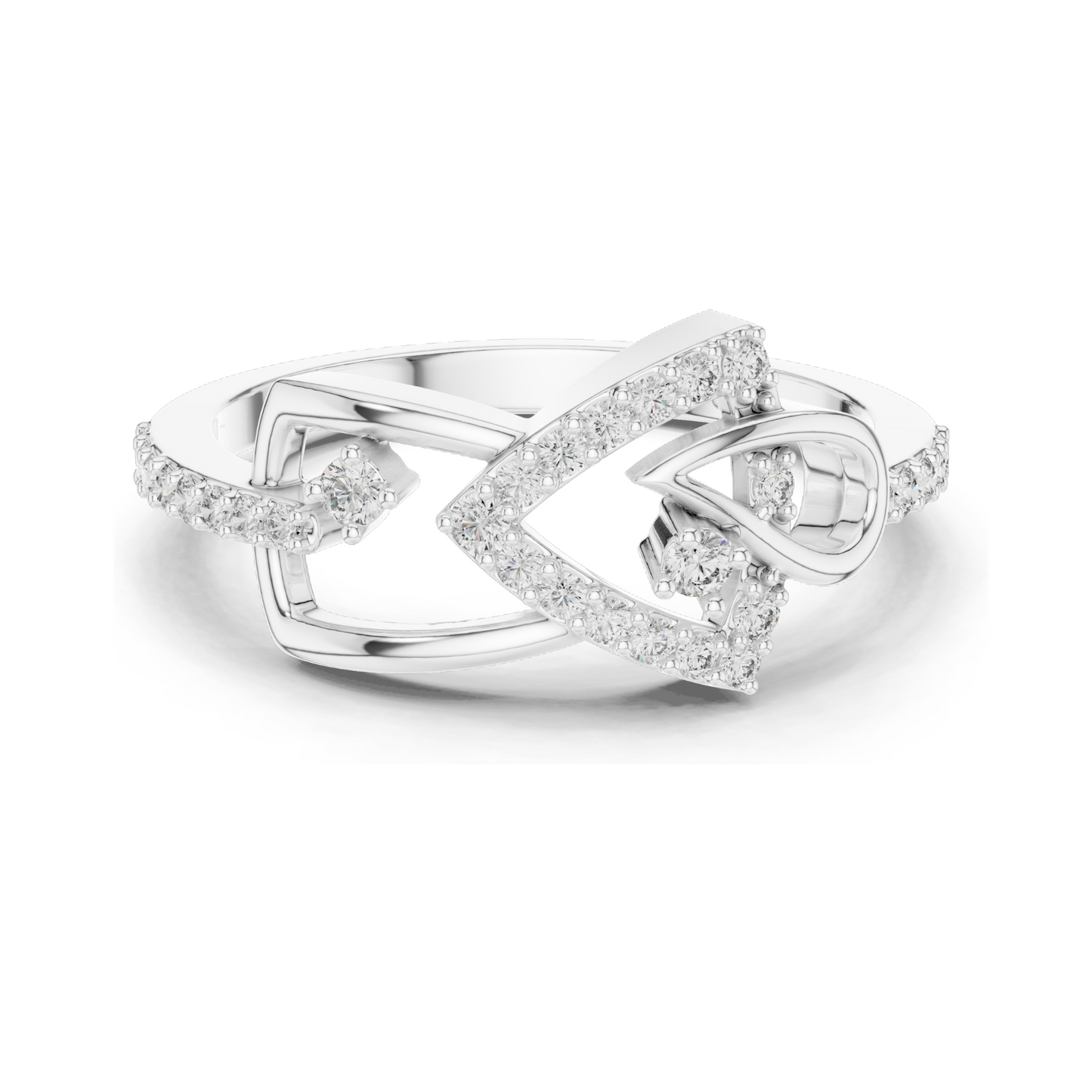 0.236 CT Lab-Grown Diamond Ladies Ring | VVS-VS EF Clarity | 18KT, 14KT, 10KT Gold & 925 Silver | Rose, Yellow, White Gold & Moissanite Options