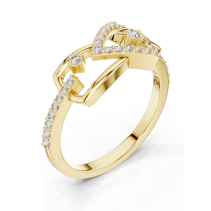 0.236 CT Lab-Grown Diamond Ladies Ring | VVS-VS EF Clarity | 18KT, 14KT, 10KT Gold & 925 Silver | Rose, Yellow, White Gold & Moissanite Options