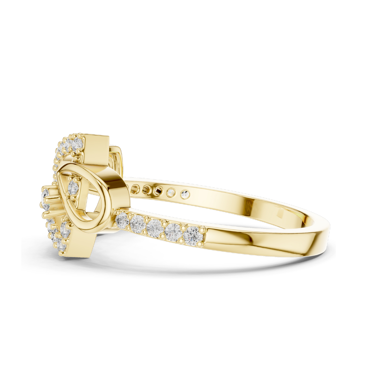 0.236 CT Lab-Grown Diamond Ladies Ring | VVS-VS EF Clarity | 18KT, 14KT, 10KT Gold & 925 Silver | Rose, Yellow, White Gold & Moissanite Options